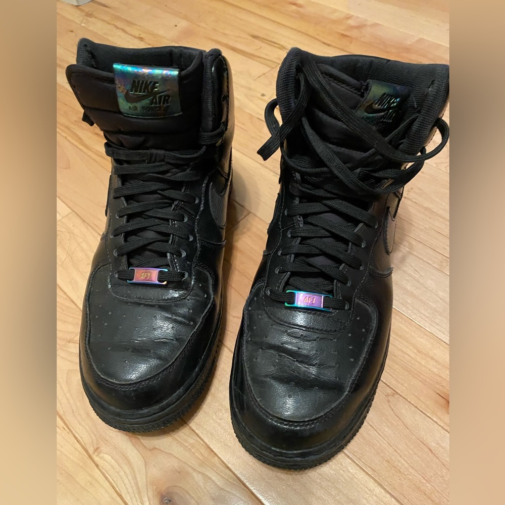 Nike Air Force 1 High 07 LV8 Black Iridescent Metallic 806403-002 Sneaker Mens 8